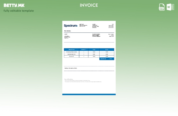 Шаблон за фактура со модерен стил USA Spectrum